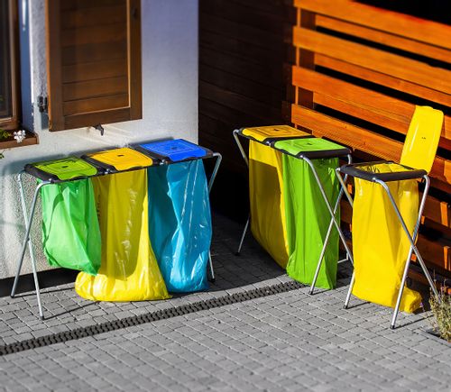 Kosz Stojak Na Worki Do Segregacji Śmieci 2x120L na Arena.pl