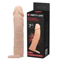 Cielista nakładka na penisa. Dłuższy penis. 18 cm