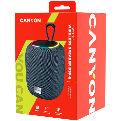 CANYON Głośnik Bluetooth BSP-8 10W Szary na Arena.pl
