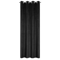 Zasłona z welwetu na przelotkach LILI 140x250 czarna