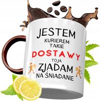 Kubek Bordowy Dla Kuriera Na Urodziny Prezent Z Nadrukiem Ze Zdjęciem