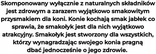 ZDROWY PRZYSMAK dla KONIA smakołyk cukierki 10kg smak JABŁKO pasza WITAMINY na Arena.pl