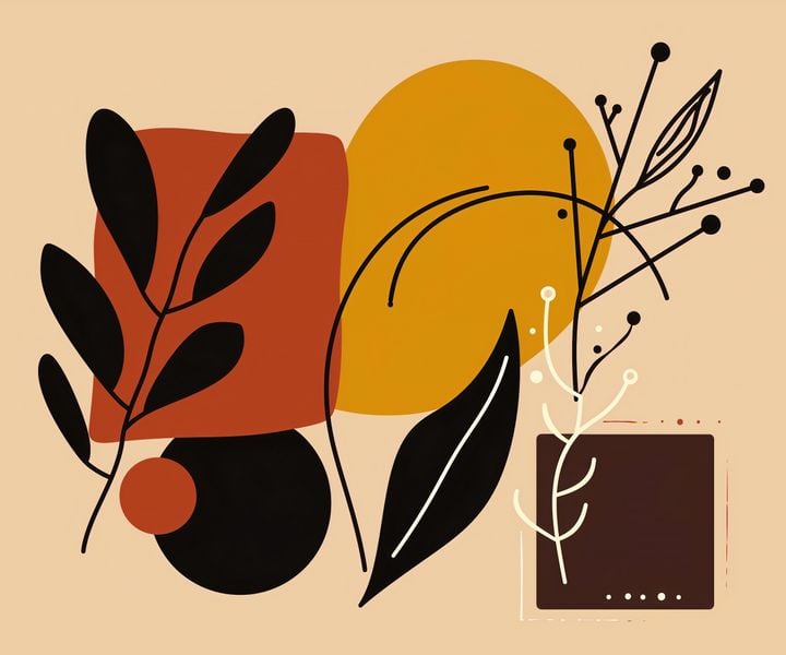 Plakat 60x50cm Ciepłe Kontury zdjęcie 1