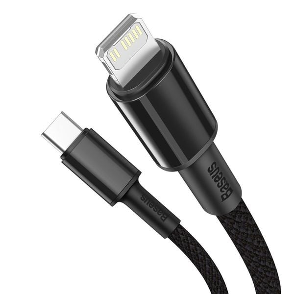 kabel usb-c do lightning baseus high density braided, 20w, 5a, pd, 1m zdjęcie 3