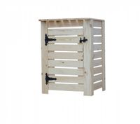 OBUDOWA KOSZA NA ŚMIECI DREWNIANA SUROWA