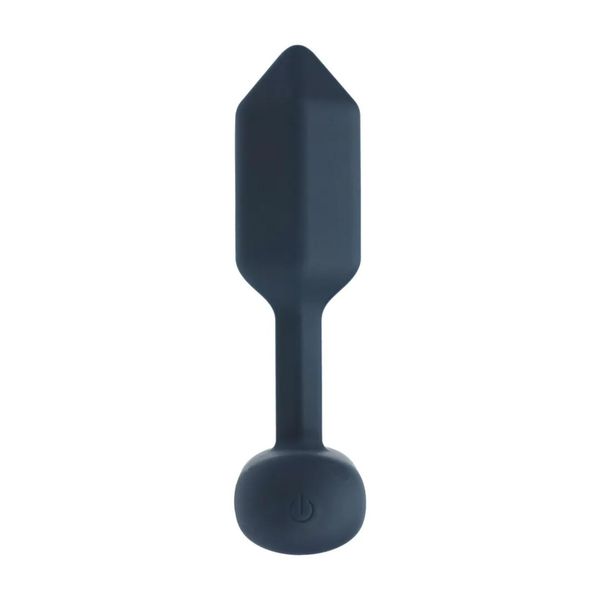 Hexagonal Vibrating Silicone Anal Plug - S - Black zdjęcie 4