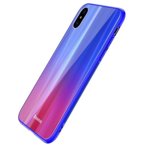 Etui Baseus Luster Case iPhone X / XS - niebiesko - czerwone na Arena.pl