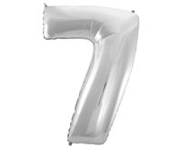 Balon Foliowy Cyfra 7 Srebrna 92 Cm