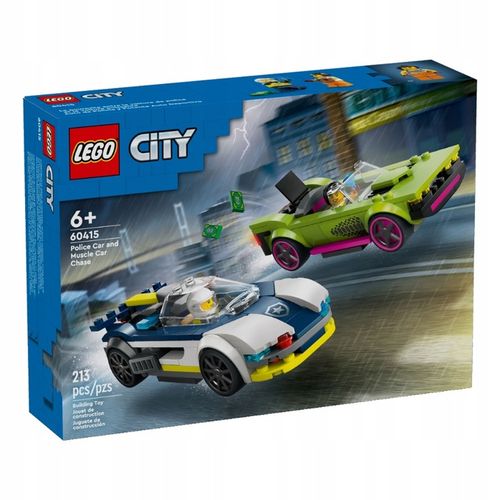 LEGO City Zestaw 60415 Pościg radiowozu za muscle carem auto + Torba LEGO na Arena.pl