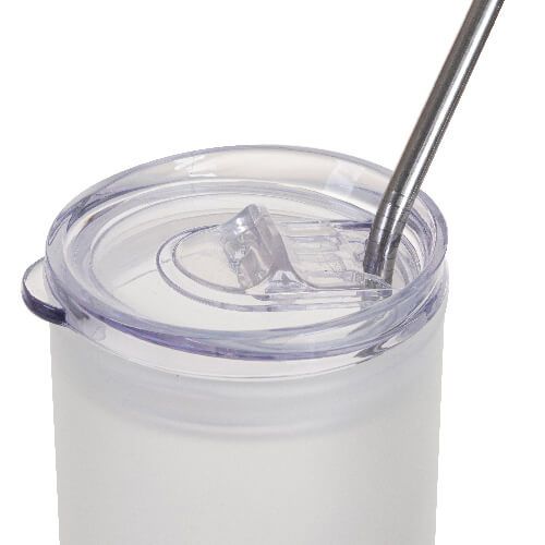 Kubek 750 ml szroniony z plastikową pokrywką i słomką do sublimacji - fioletowy gradient na Arena.pl