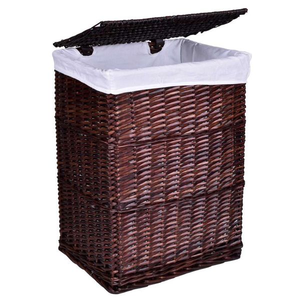 Kosz wiklinowy brązowy 72 L zdjęcie 2