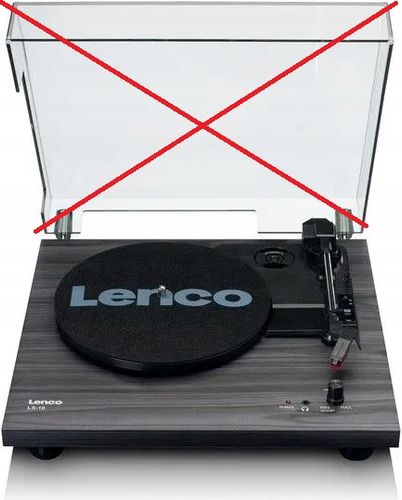 GRAMOFON LENCO LS-10 CZARNY SZARY VINYL RETRO TURNTABLE na Arena.pl