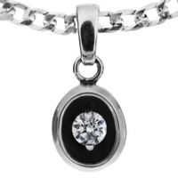 SREBRNY WISIOREK OWAL OKSYDOWANY SREBRO PRÓBY 925