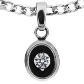 SREBRNY WISIOREK OWAL OKSYDOWANY SREBRO PRÓBY 925