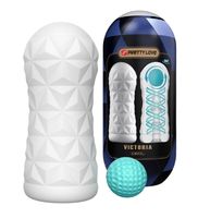 Biały masturbator z kulką 360