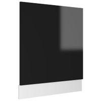 Panel do zabudowy zmywarki, wysoki połysk, czarny, 59,5x3x67 cm