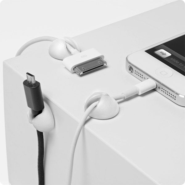 KX9269 Samoprzylepny organizer kabli CABLE DROP silikon zdjęcie 4