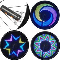 Oświetlenie kół na szprychy lampka rowerowa LED przednia tylna kolorowa