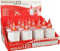 Wkład Znicz Elektryczny Led 12 szt - czerwony
