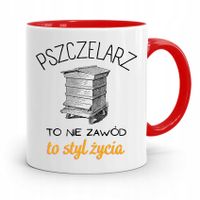 Kubek Czerwony Pszczelarza To Styl Życia Prezent Z Nadrukiem Ze Zdjęciem