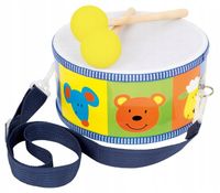 ZABAWKI DLA DZIECI BĘBENEK ZE ZWIERZĘTAMI KOLOROWY DREWNIANY PAŁECZKI PASEK
