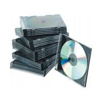 Pudełka na płyty CD/DVD Q-connect Slim transparentne 25 szt.