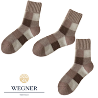 3x Skarpety z owczej wełny Retro Jesień-Zima ZESTAW 39-42