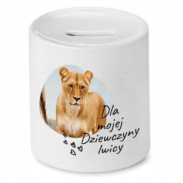 Skarbonka Dla Dziewczyny Mojej Dziewczyny Lwicy Z Nadrukiem Ze Zdjęciem zdjęcie 1
