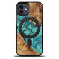 etui bewood unique na iphone 12 / 12 pro - turquoise z magsafe