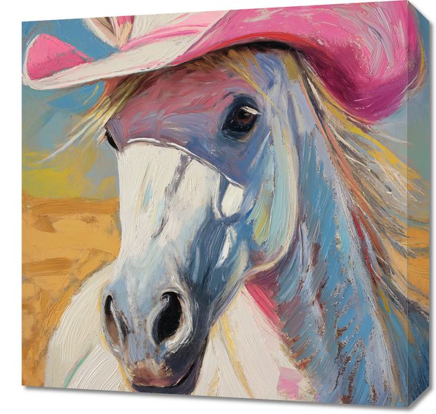 Obraz 50x50cm Różowy Kapelusz zdjęcie 1