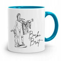 Kubek Błękitny Prezent Dla Brata Boski Brat Z Nadrukiem Ze Zdjęciem