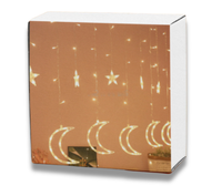 Kurtyna świetlna świąteczna 3,5m/0,8m księżyce, gwiazdki