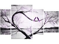 135CM 80 OBRAZ 4 ELEM W FIOLETOWYM ŚWIETLE KSIĘŻYCA ŚCIENNY