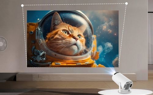 PROJEKTOR RZUTNIK ANDROID TV WIFI FULL HD PRZENOŚNY SMART GŁOŚNIK OBROTOWY na Arena.pl