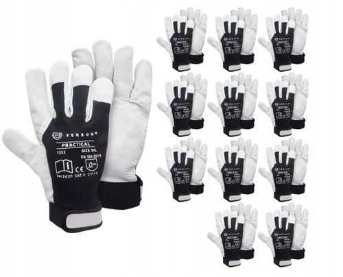 rękawice ochronne tekson practical 1252 skóra kozia z rzepem roz. 9 na Arena.pl