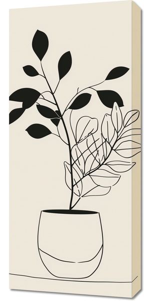 Obraz 40x90cm Prostota Doniczki zdjęcie 1