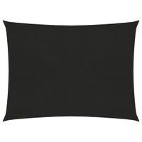 Żagiel przeciwsłoneczny, 160 g/m², czarny, 3x4 m, HDPE