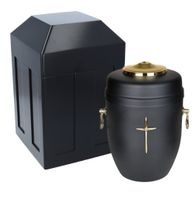 Zestaw pogrzebowy Nisza i metalowa urna na prochy Krzyż/Nisza