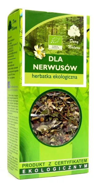 Herbatka DLA NerwusÓw BIO 50 g - Dary Natury zdjęcie 1