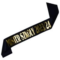 Czarna szarfa Mister Szkoły 2023/24
