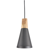 Zwis nad wyspę Bicones P359-PL-140-C Maytoni stożkowy klosz drewno szary