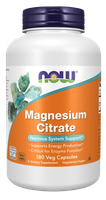 NOW FOODS Magnesium Citrate - Cytrynian Magnezu (180 kaps.)