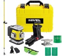 Laser krzyżowy Nivel System CL3G zielony tyczka