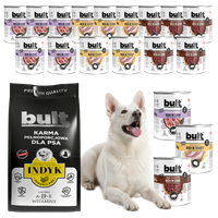 BULT sucha i mokra karma dla psa Dziczyzna 17,4kg - 18x800g + 3kg