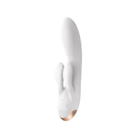 satisfyer double flex - elastyczny model z trzema silnikami i bluetooth