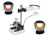 LUPA LED TRZECIA RĘKA ZESTAW DO LUTOWANIA UCHWYTY 6 LED NAPRAWA WARSZTAT