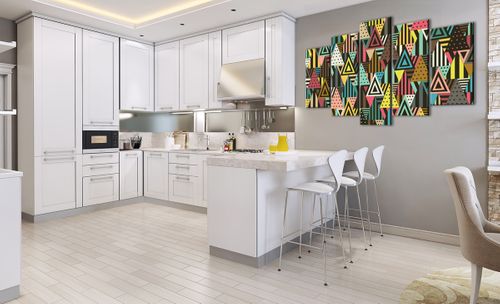 Obraz Na Płótnie - Trójkąt Paski  - 160X85 Cm - Ea160X85-3700 na Arena.pl