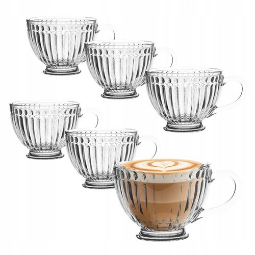 Zestaw Filiżanki do kawy duże szklanki z uchem Altom Design Lily 430ml 6szt na Arena.pl