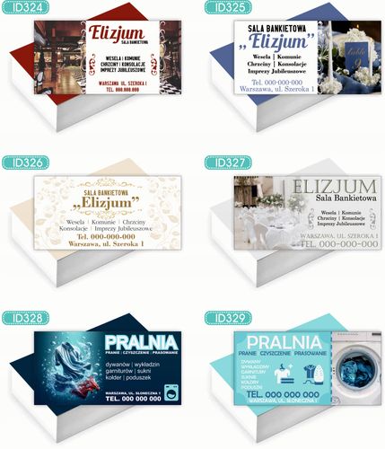 Wizytówki firmowe Foliowane 1000szt dużo różnych wzorów PRALNIA na Arena.pl