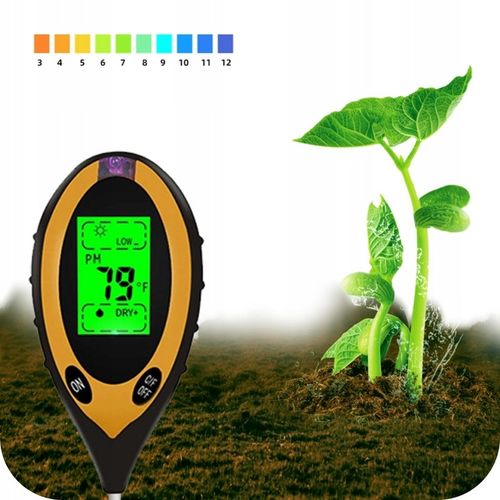 KWASOMIERZ GLEBOWY 4w1 MIERNIK DO GLEBY PH WILGONOŚĆ ZIEMI TESTER OGRODOWY na Arena.pl